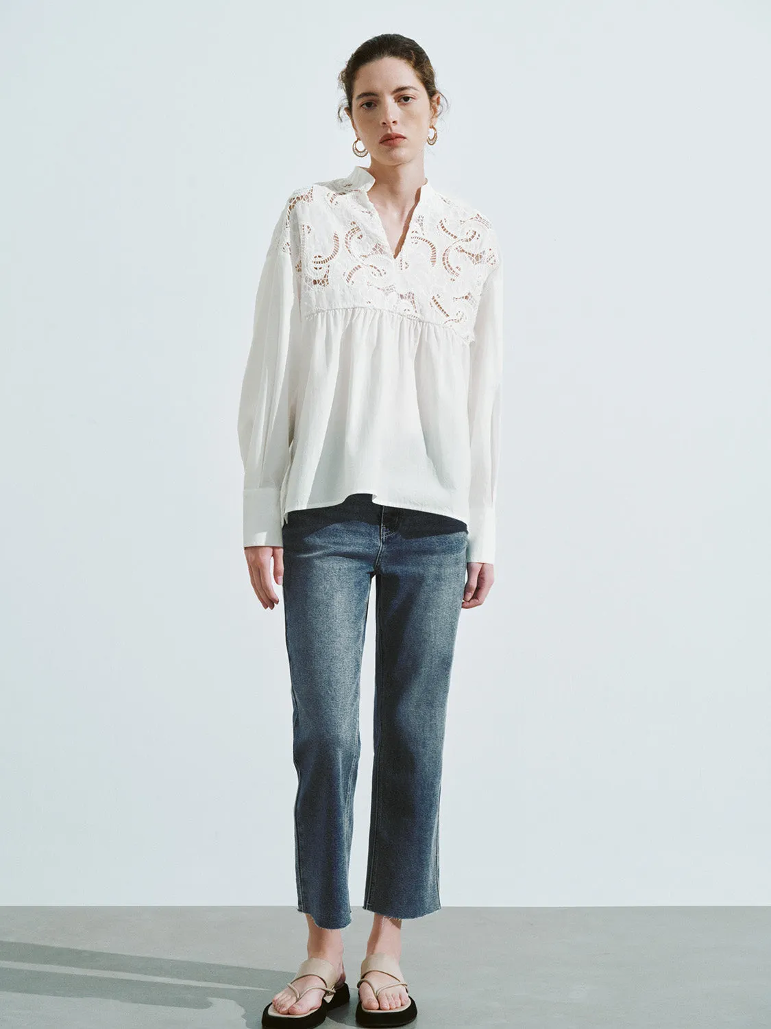 Notch Neck Oversized Blouse sold by Urban Revivo product image thumbnail 5