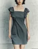 Sleeveless Square-cut Collar A-Line Dress sold by Urban Revivo