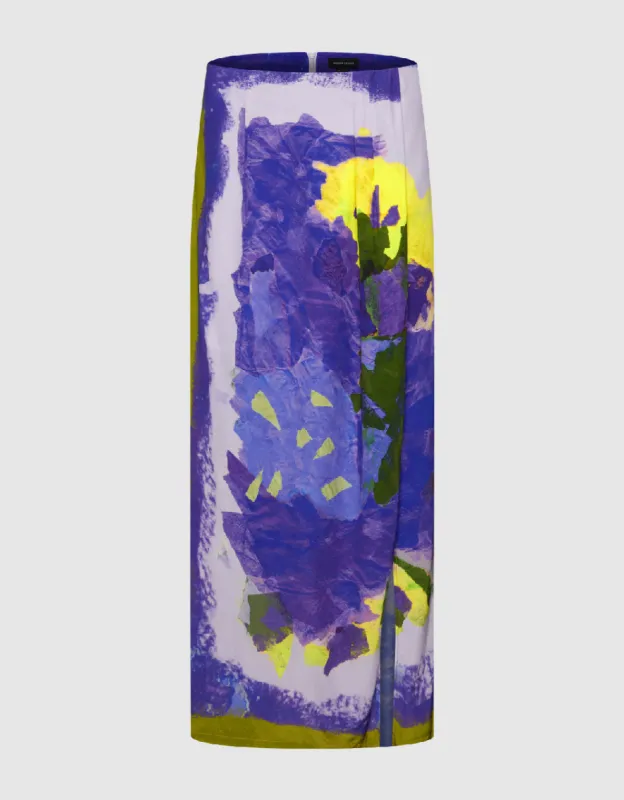 Printed Midi Straight Skirt sold by Urban Revivo