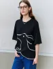 Printed Crew Neck Straight T-Shirt sold by Urban Revivo