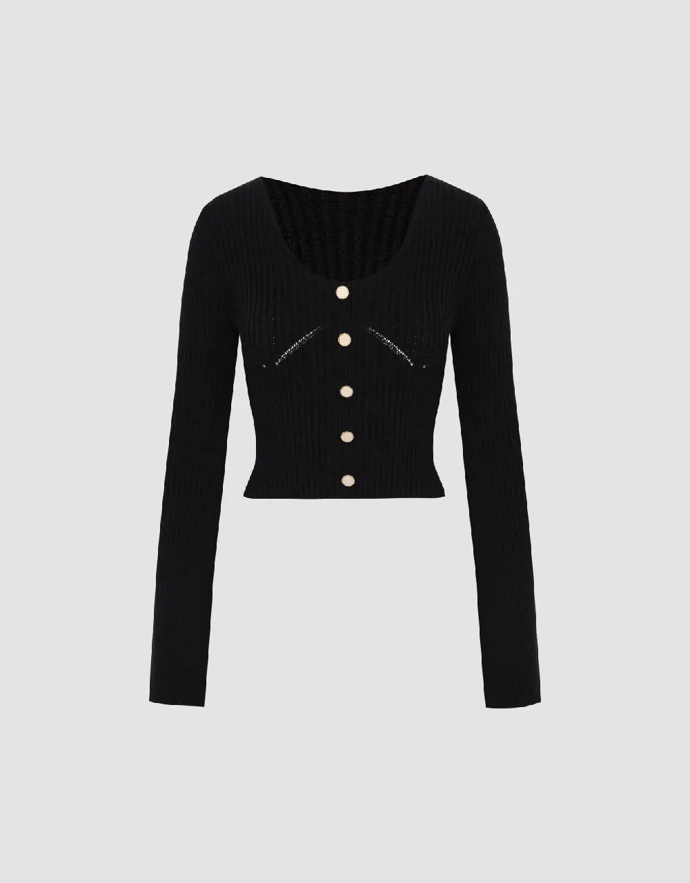 V-Neck Skinny Knitted T-Shirt sold by Urban Revivo product image thumbnail 2