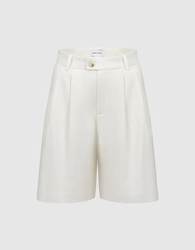 Pleated Wide-Leg Shorts sold by Urban Revivo
