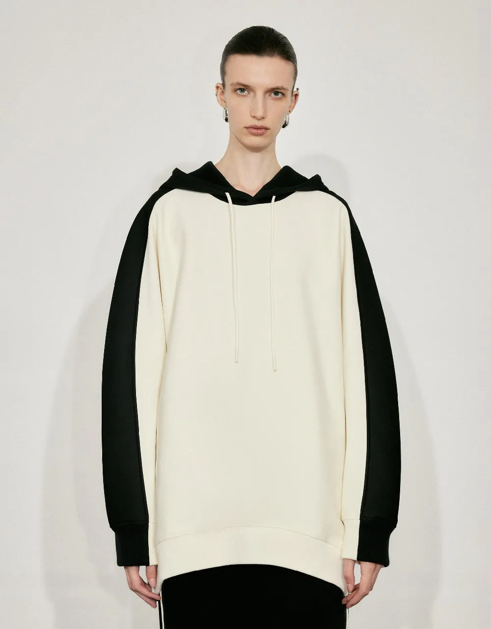 Contrast Fabric Hoodie sold by Urban Revivo