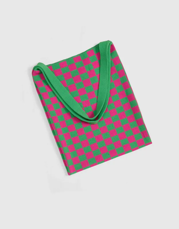 Checkered Knitted Shoulder Bag made by Urban Revivo