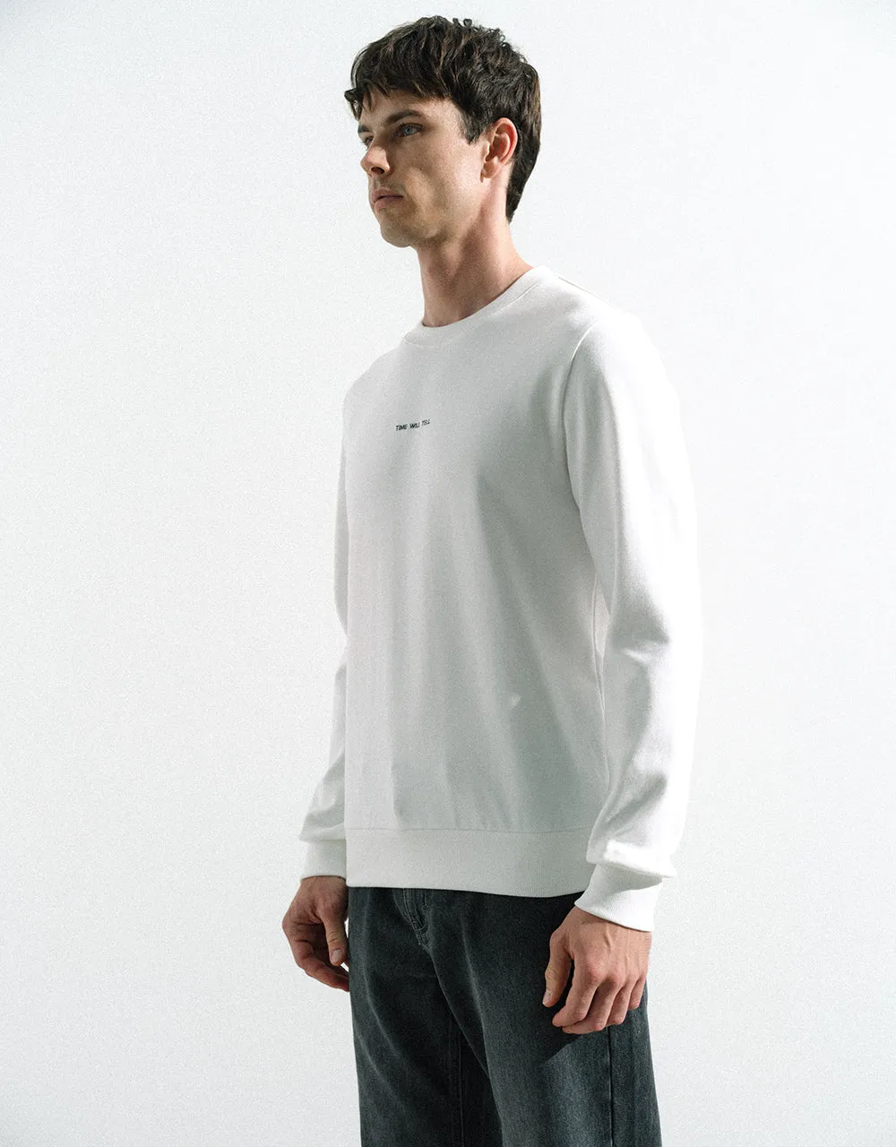 Crew Neck Straight Sweatshirt sold by Urban Revivo product image thumbnail 3
