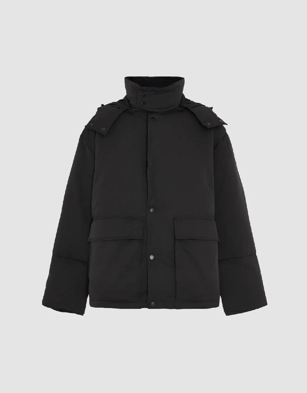 Hooded Stand Collar Down Jacket sold by Urban Revivo product image thumbnail 2