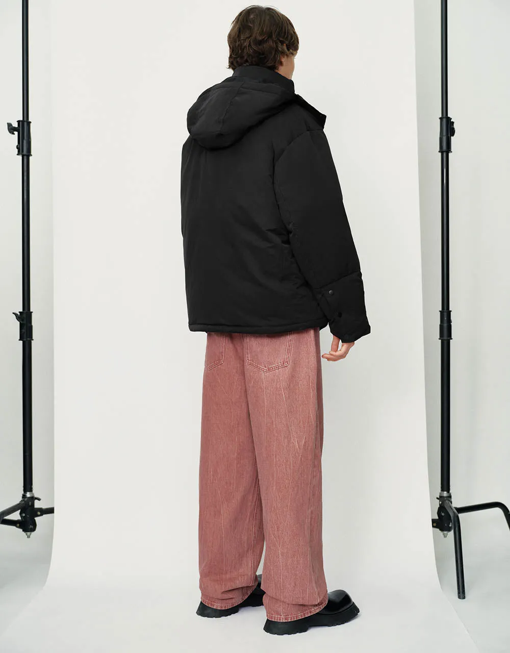 Hooded Stand Collar Down Jacket sold by Urban Revivo product image thumbnail 4