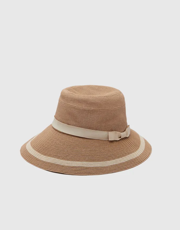 Two Tone Straw Hat sold by Urban Revivo