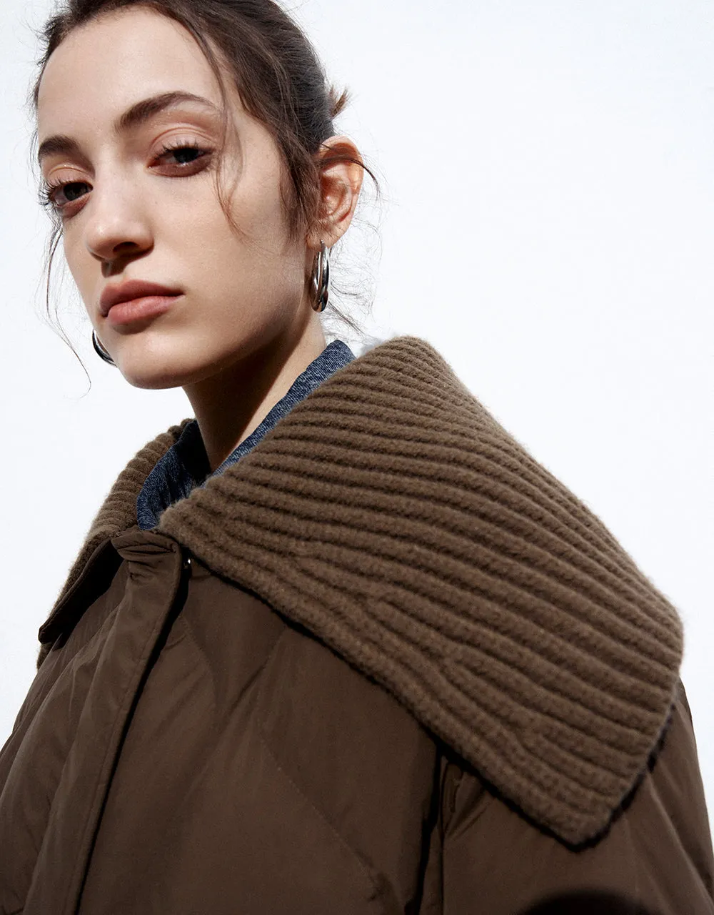 Straight Cowl Neck Down Jacket sold by Urban Revivo product image thumbnail 5