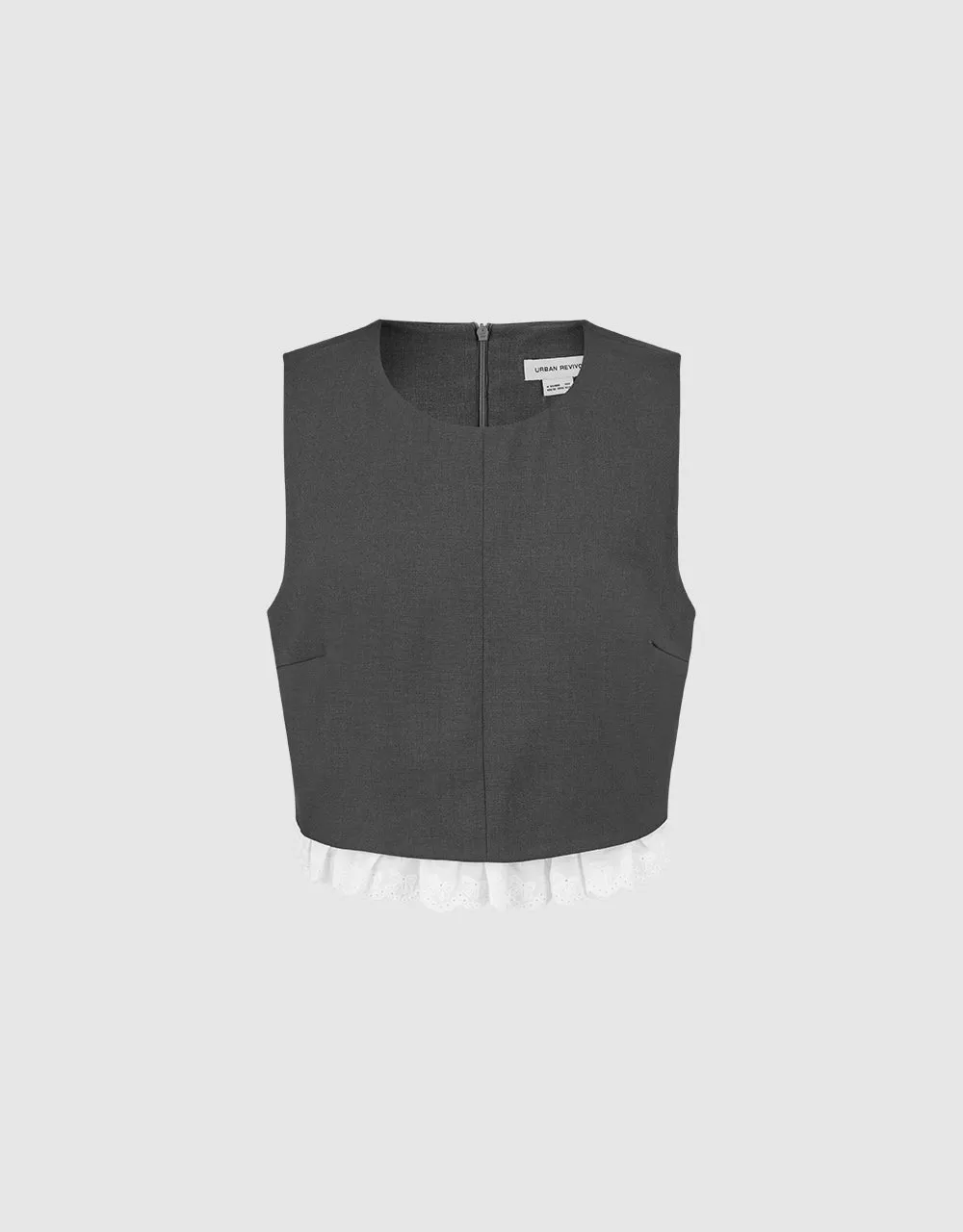 Sleeveless Two Toned Crew Neck Blouse sold by Urban Revivo product image thumbnail 2