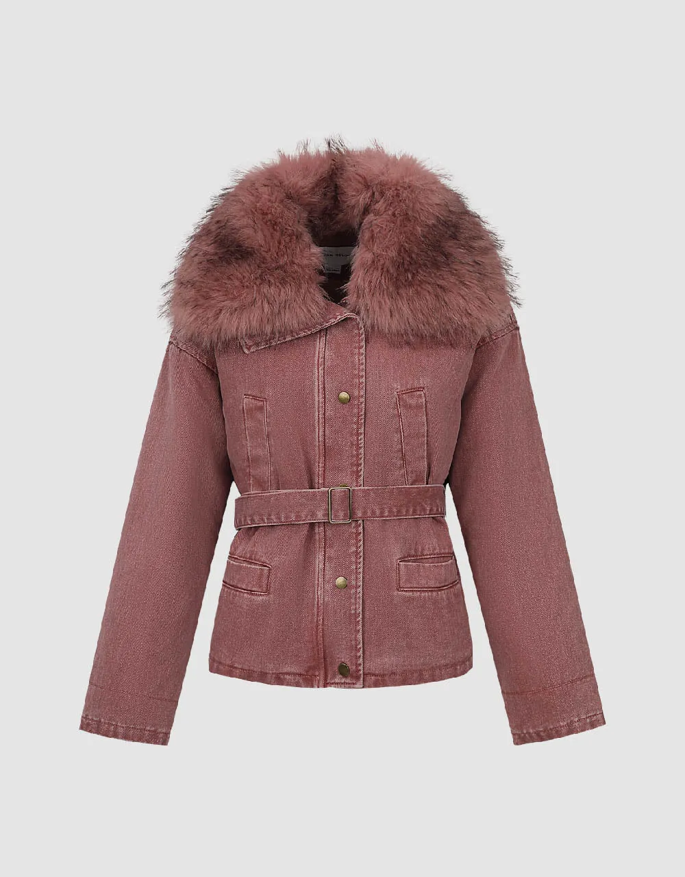 Hooded Oversized Denim Padded Coat sold by Urban Revivo product image thumbnail 2