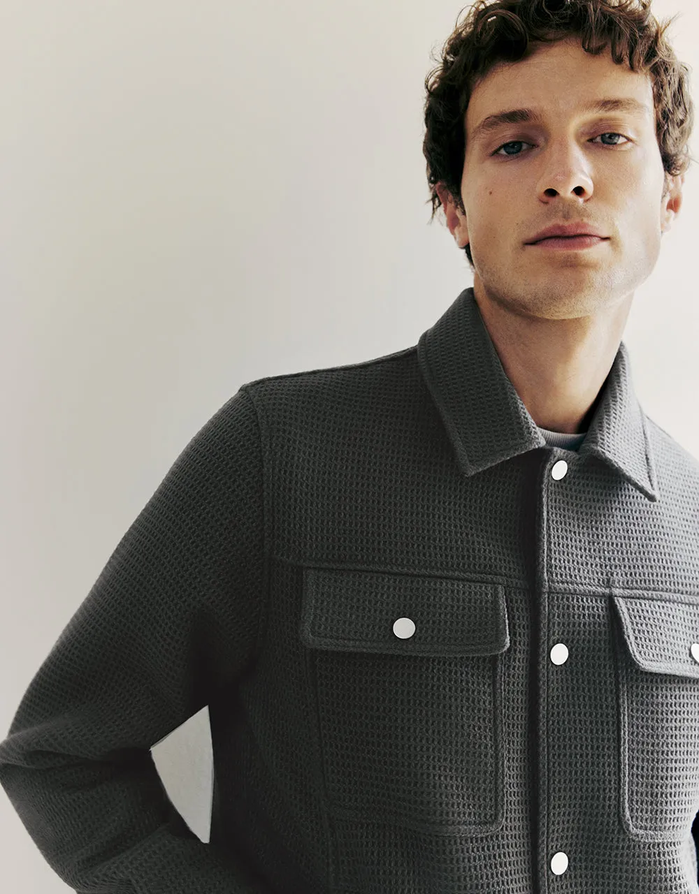 Textured Straight Jacket sold by Urban Revivo product image thumbnail 4