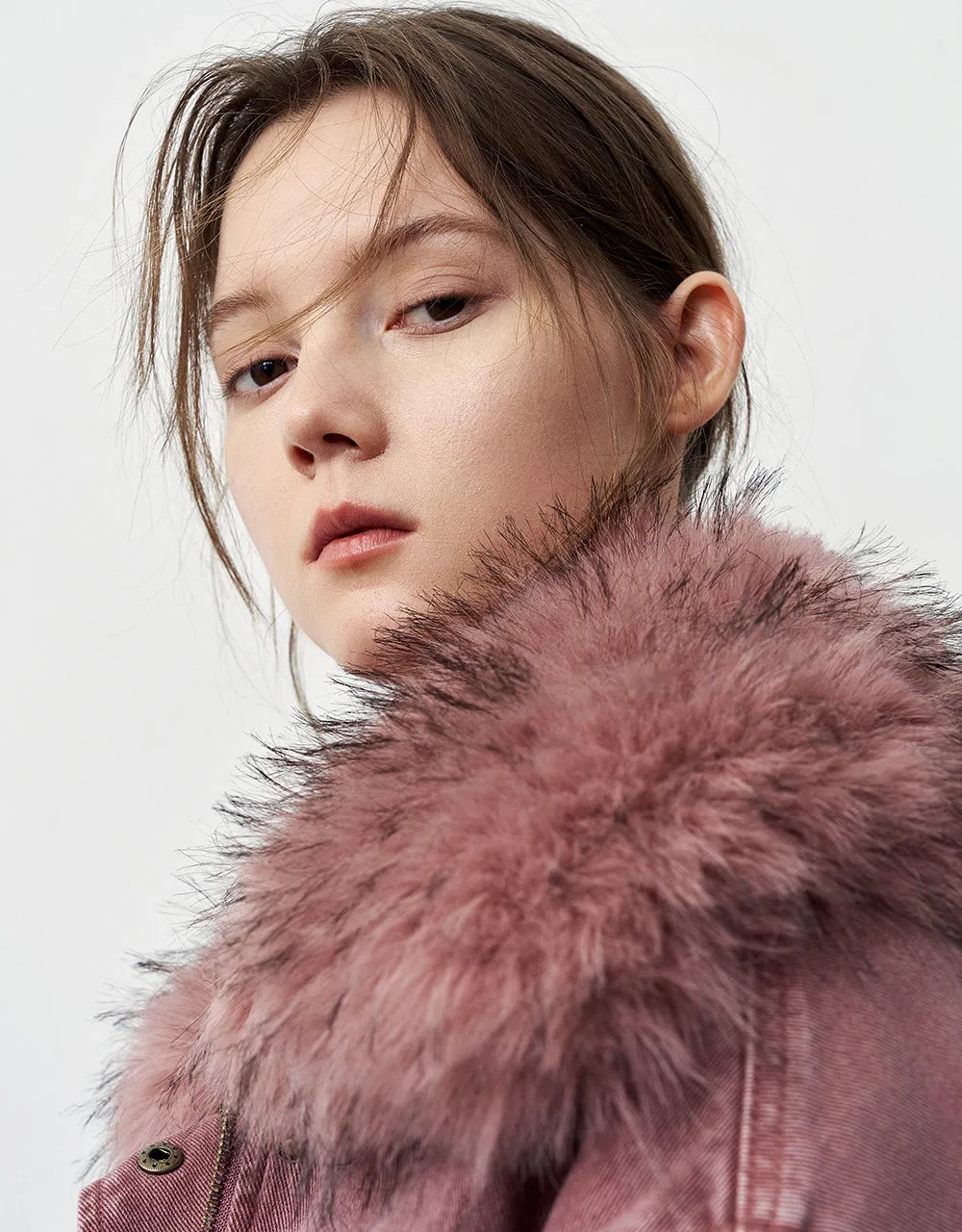 Hooded Oversized Denim Padded Coat sold by Urban Revivo product image thumbnail 5