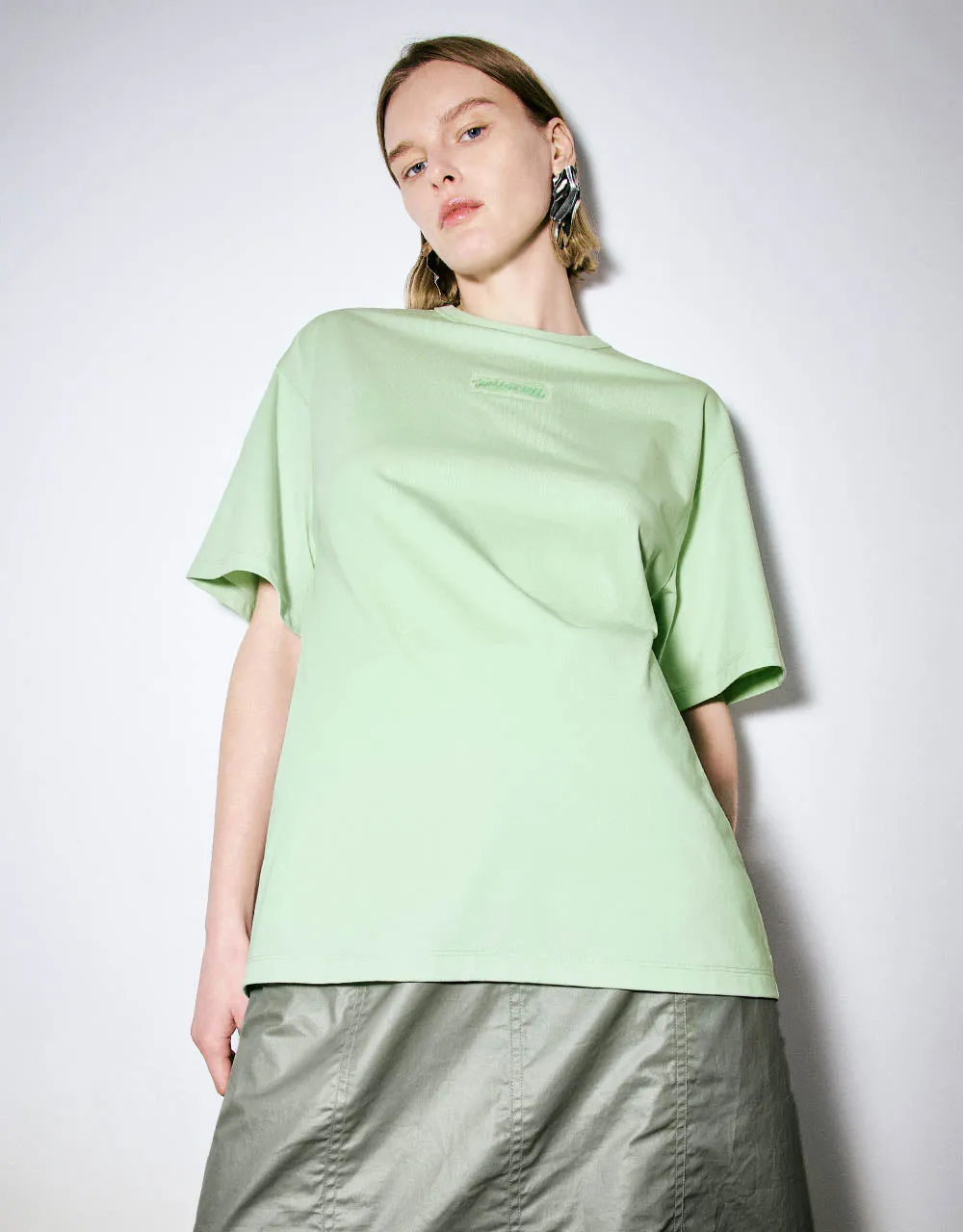 Crew Neck Loose T-Shirt sold by Urban Revivo