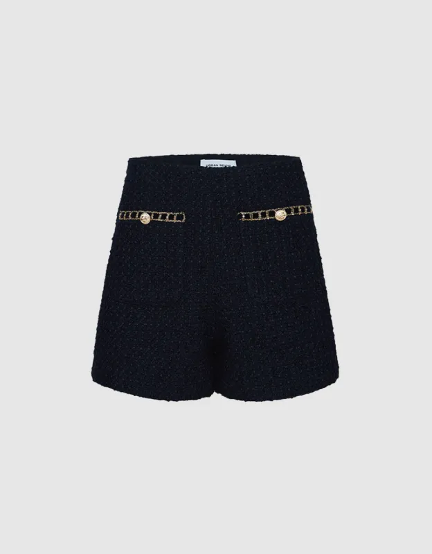 Boucle Sequin Detail Shorts sold by Urban Revivo