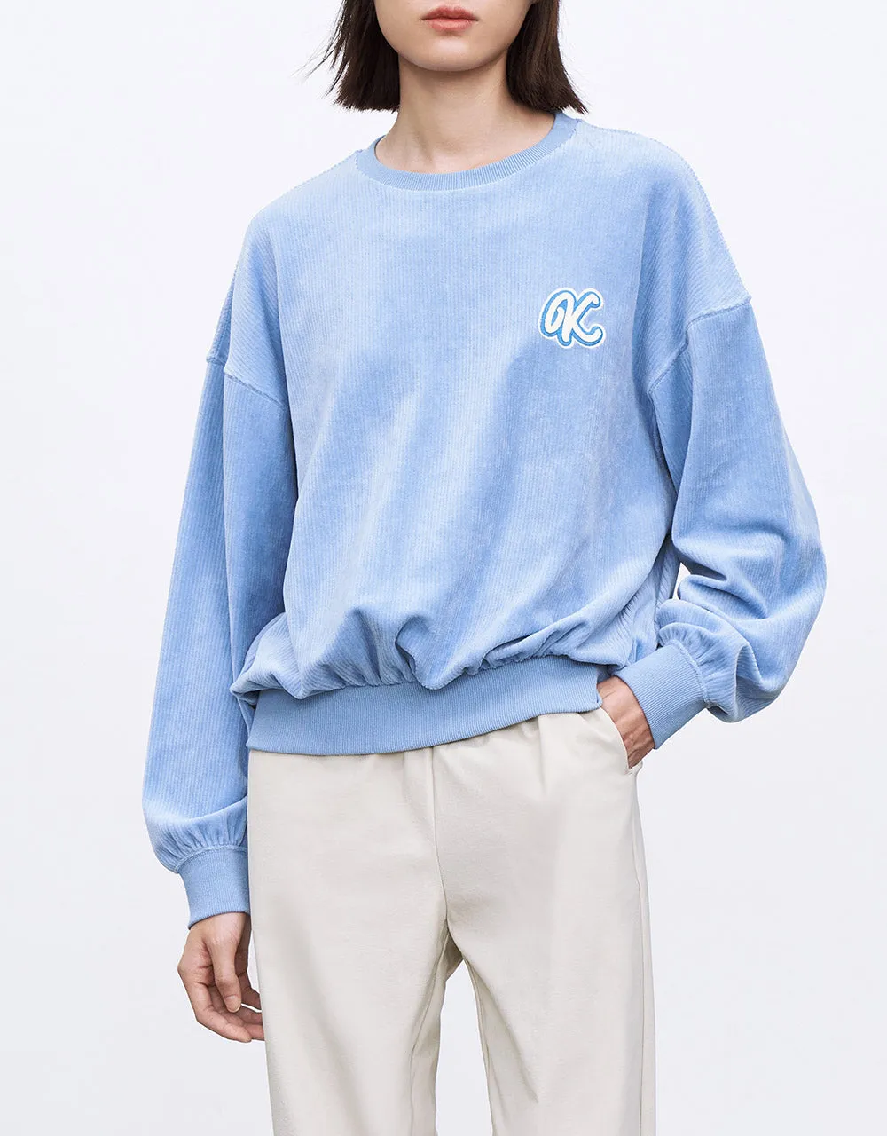 Letter Print Crew Neck Sweatshirt sold by Urban Revivo product image thumbnail 2