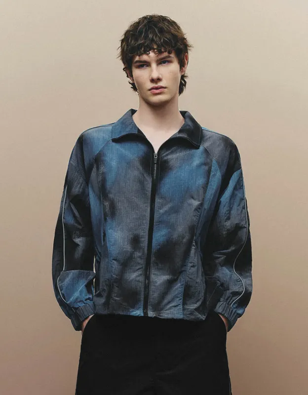 Zipper Front Stand Collar Straight Jacket sold by Urban Revivo