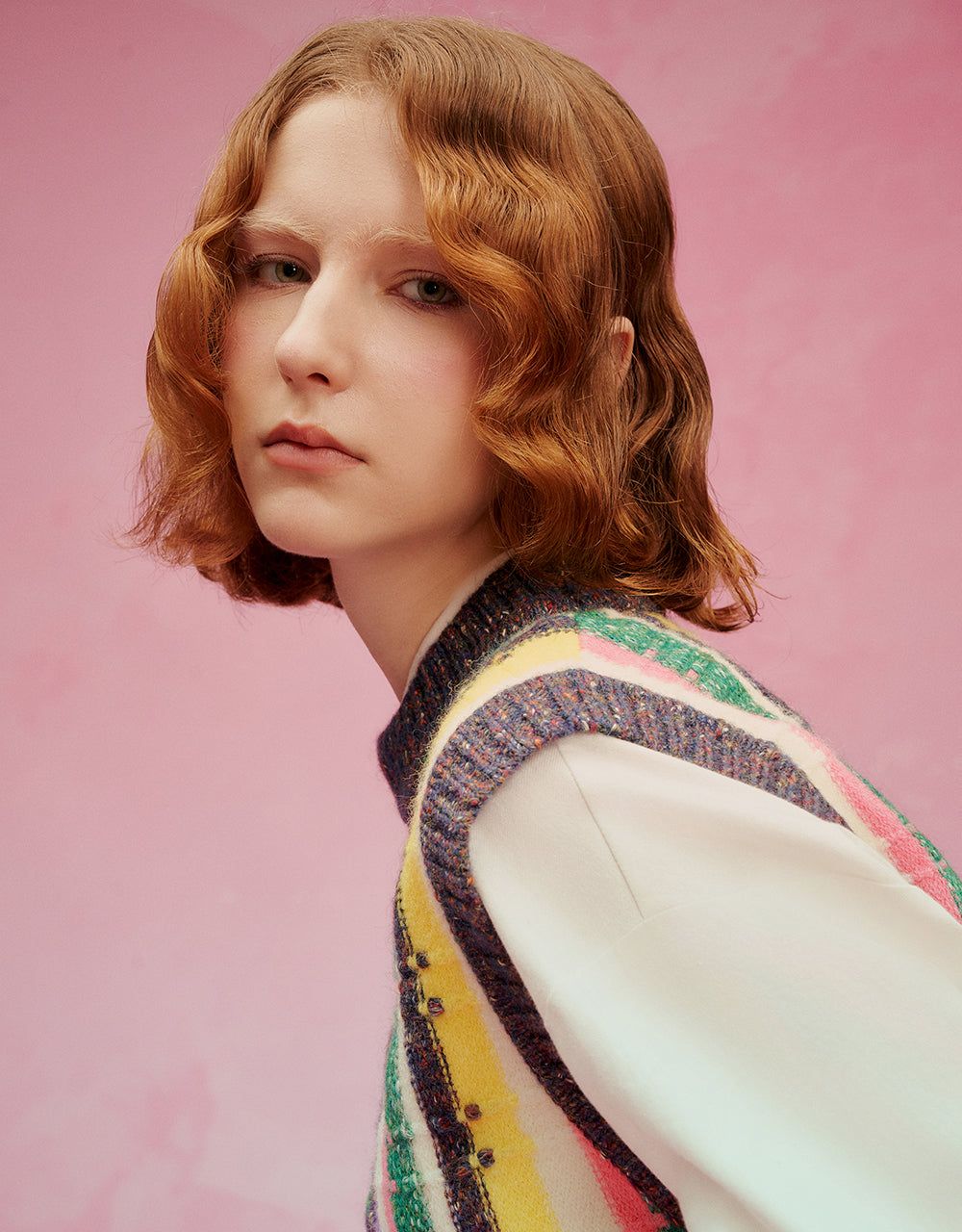 Striped Crew Neck Knitted Vest sold by Urban Revivo product image thumbnail 5