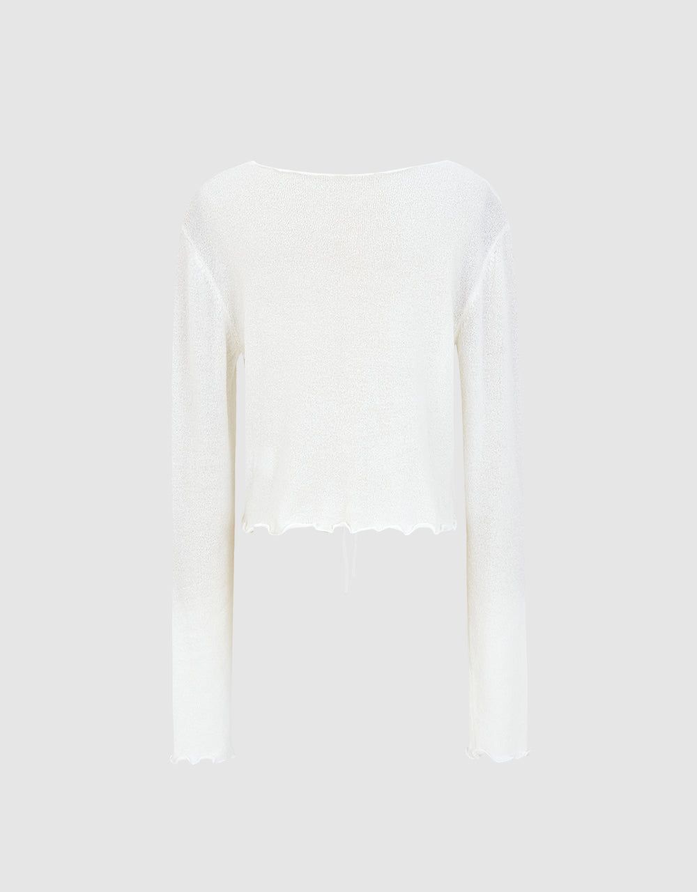 Tie Front Cropped Cardigan sold by Urban Revivo product image thumbnail 4