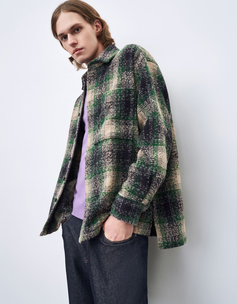 Plaid Woolen Jacket sold by Urban Revivo product image thumbnail 2