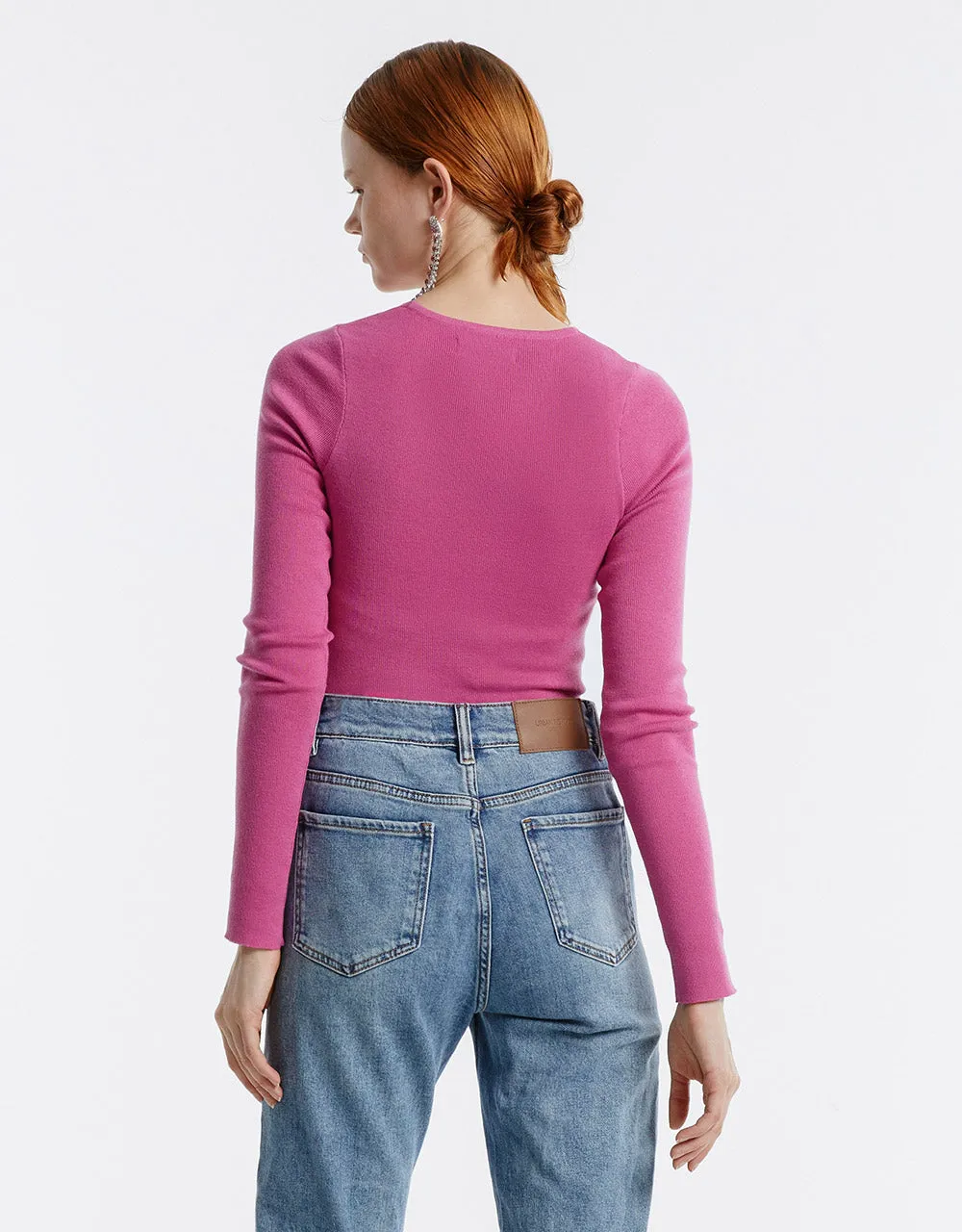 Lace Up Front Sweater sold by Urban Revivo product image thumbnail 4