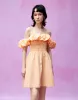 Shirred Ruffle Skater Dress sold by Urban Revivo
