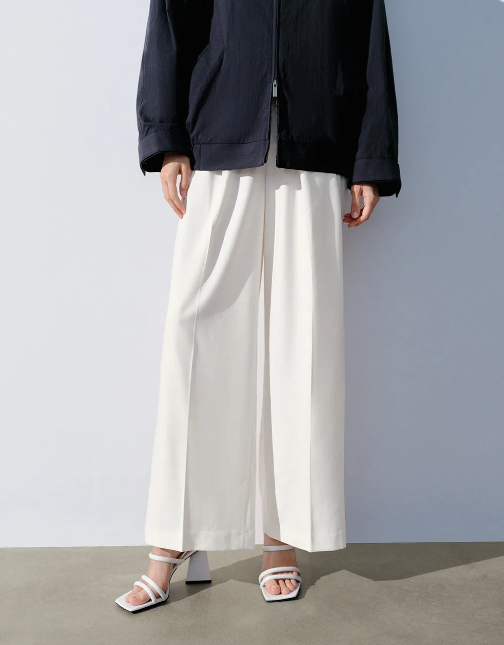 Tailored Wide-Leg Pleated Pants sold by Urban Revivo product image thumbnail 2