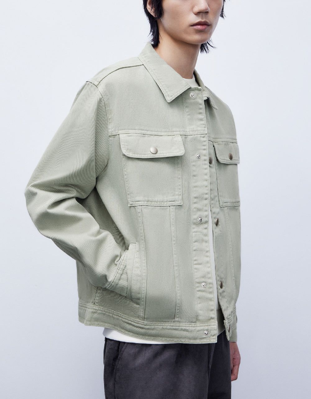 Front Pockets Denim Jacket sold by Urban Revivo product image thumbnail 3