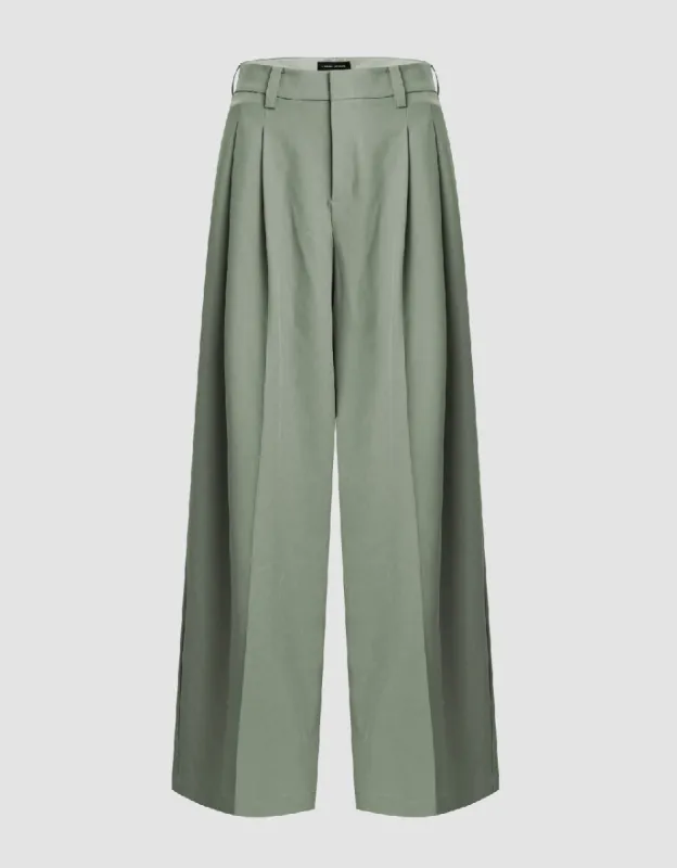 Tailored Long Wide-Leg Pants sold by Urban Revivo