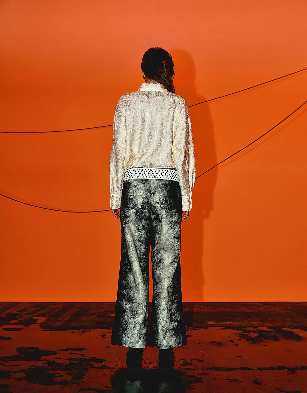 Button Up Embossed Loose Shirt sold by Urban Revivo product image thumbnail 5