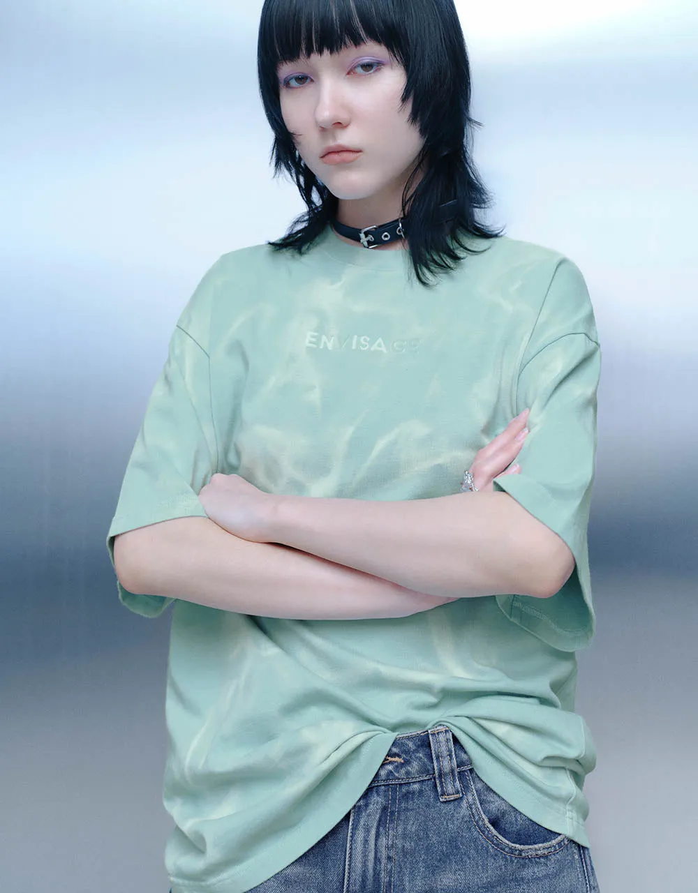 Drop Shoulder Sleeve Crew Neck Loose T-Shirt sold by Urban Revivo product image thumbnail 3