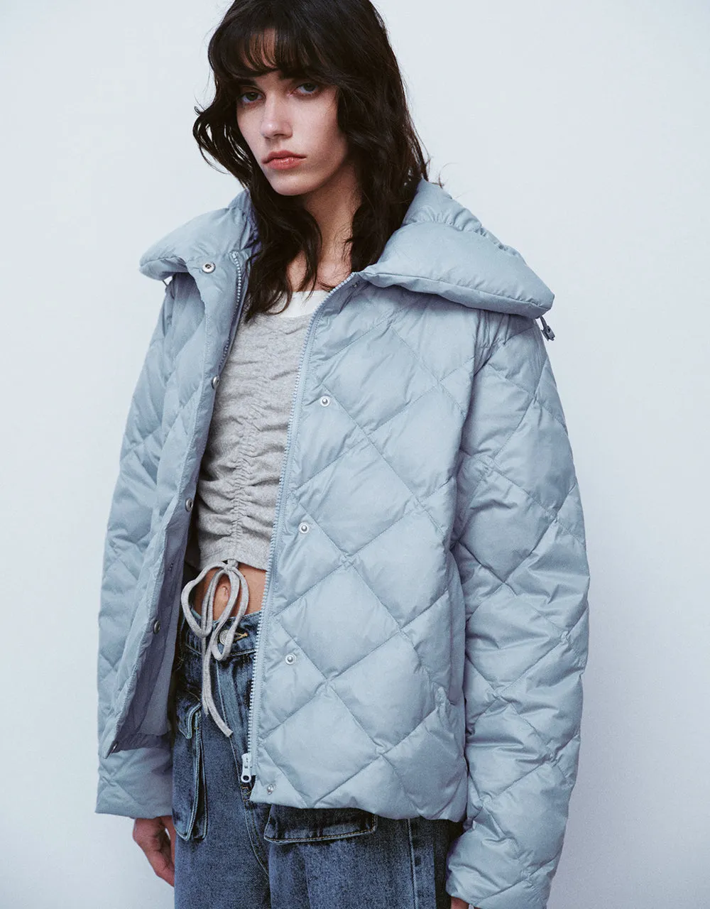 Quilted Straight Down Jacket sold by Urban Revivo product image thumbnail 4