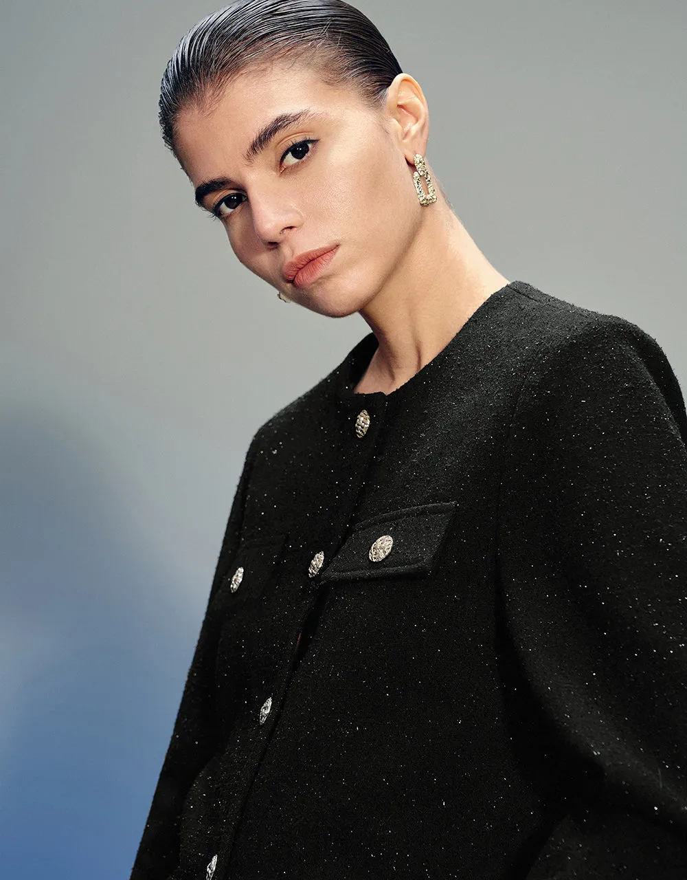 Crew Neck Denim Jacket sold by Urban Revivo product image thumbnail 4