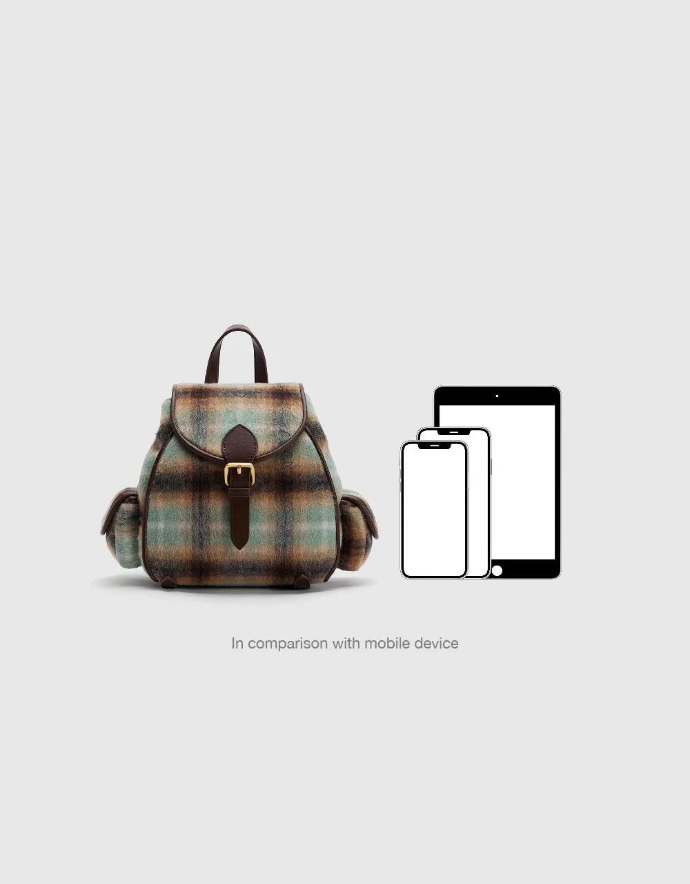 Plaid Mini Backpack sold by Urban Revivo product image thumbnail 2