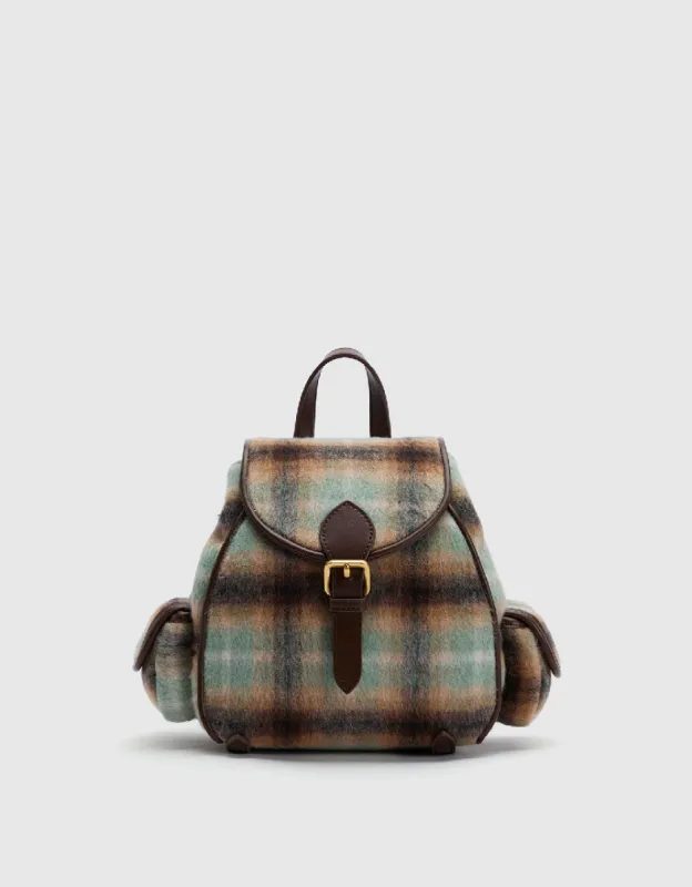 Plaid Mini Backpack sold by Urban Revivo
