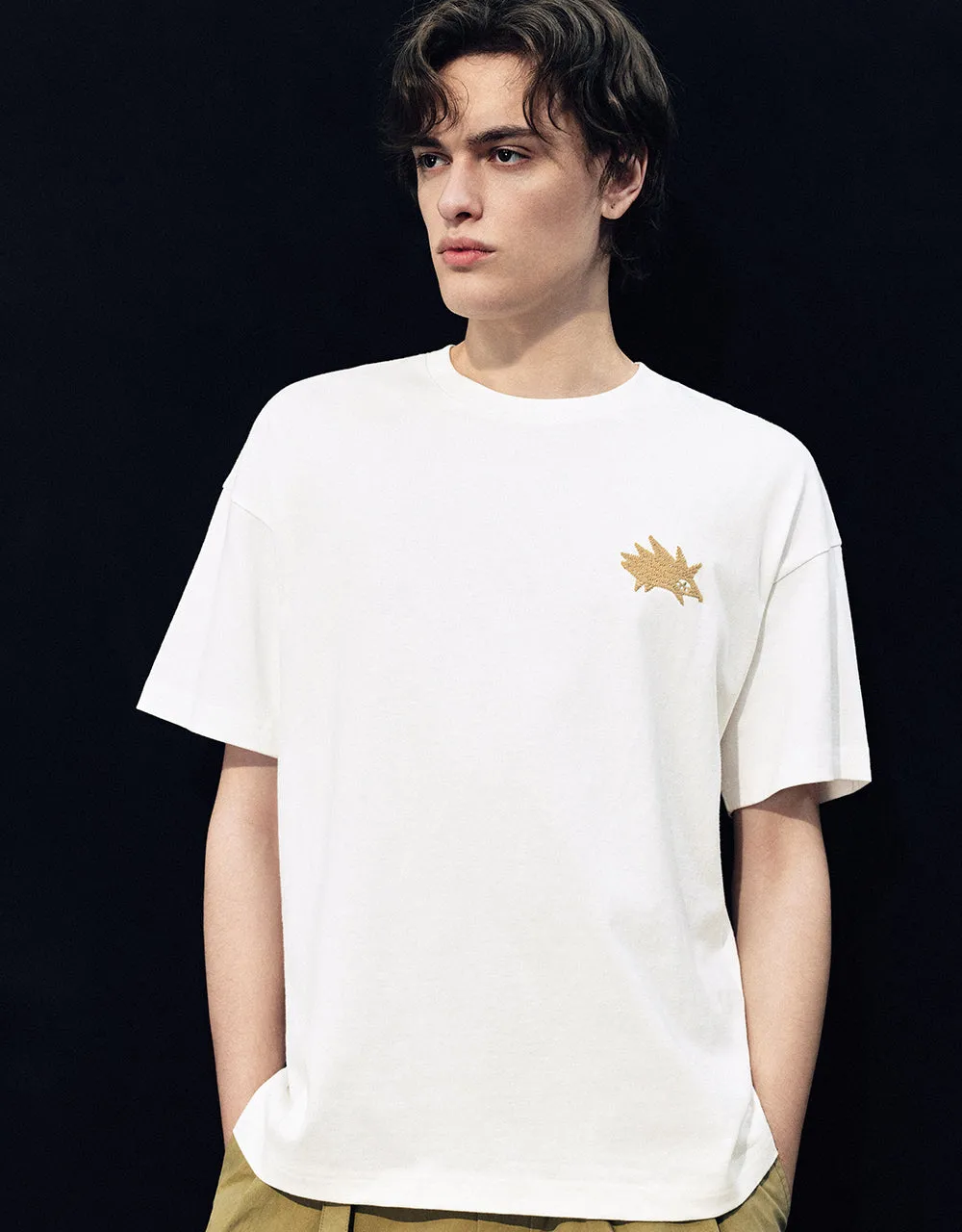 Printed Crew Neck Straight T-Shirt sold by Urban Revivo product image thumbnail 3