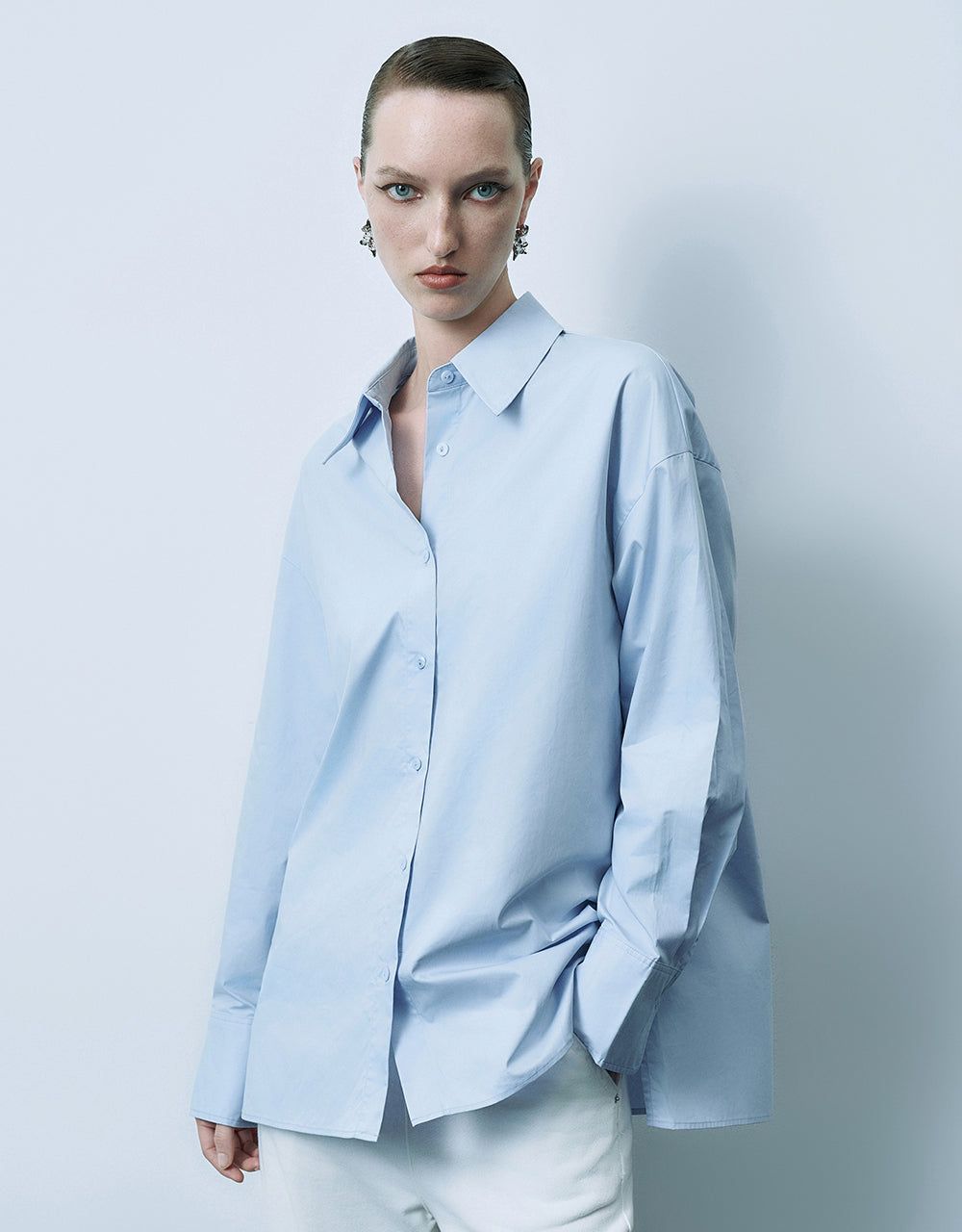 Button Up Straight Shirt sold by Urban Revivo