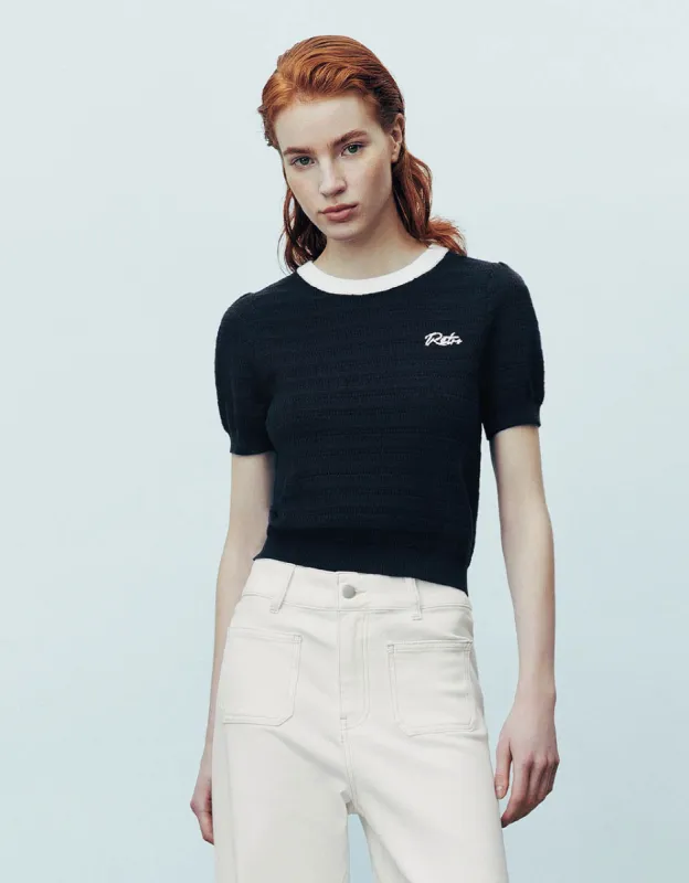 Crew Neck Knitted T-Shirt sold by Urban Revivo