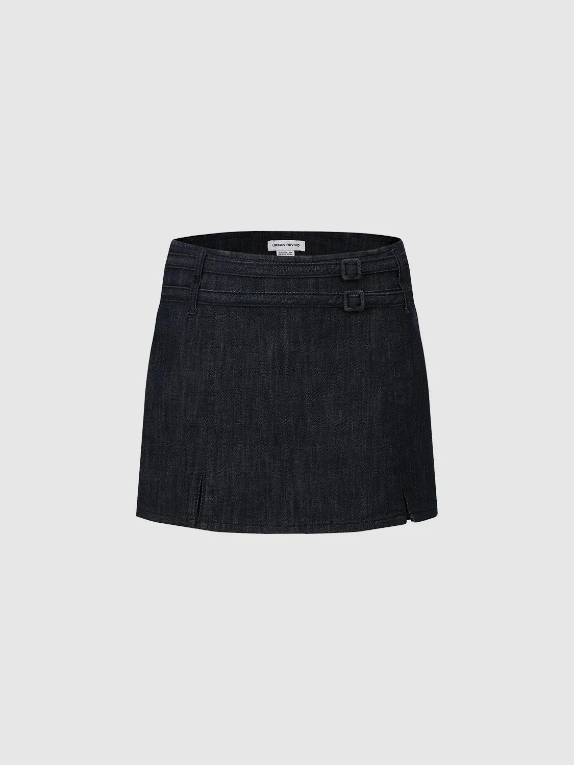 Denim Skort With Belt sold by Urban Revivo
