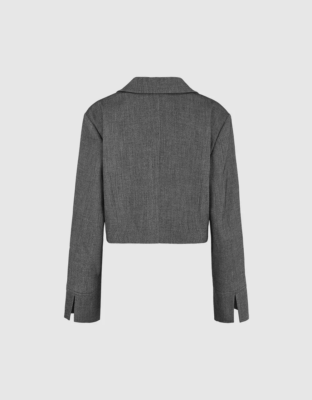 Notch Lapel Cropped Blazer sold by Urban Revivo product image thumbnail 5