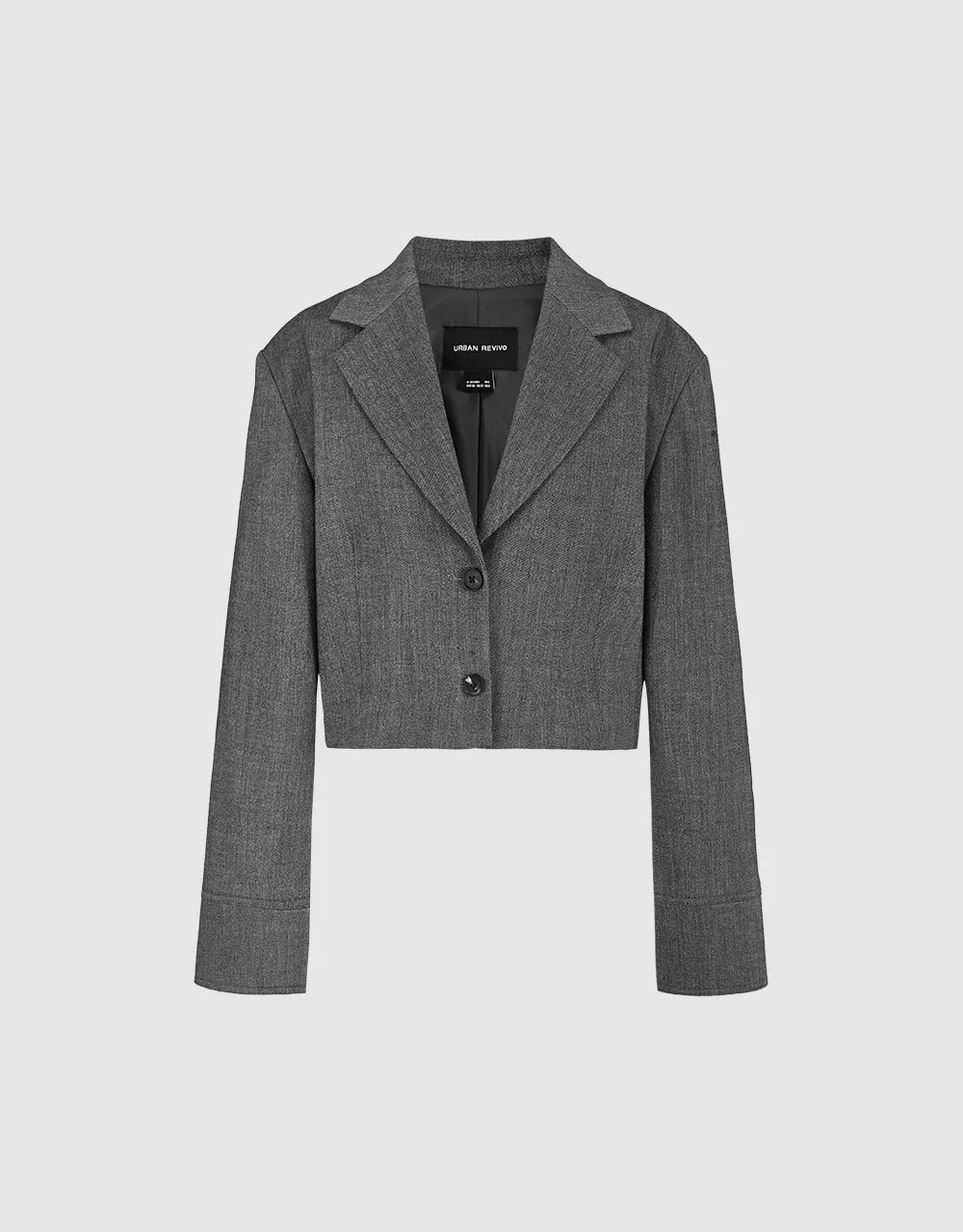 Notch Lapel Cropped Blazer sold by Urban Revivo
