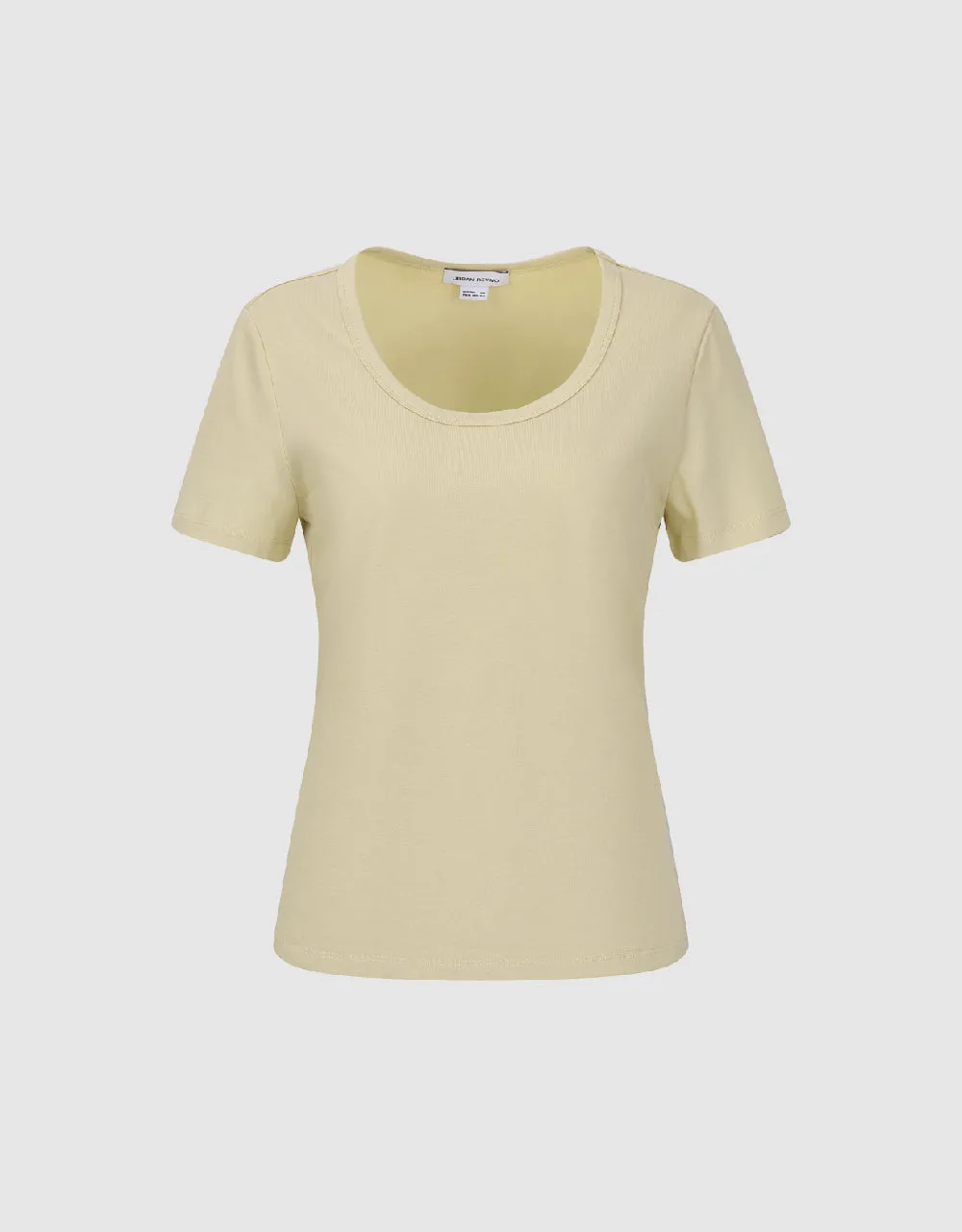 Crew Neck Straight T-Shirt sold by Urban Revivo product image thumbnail 2
