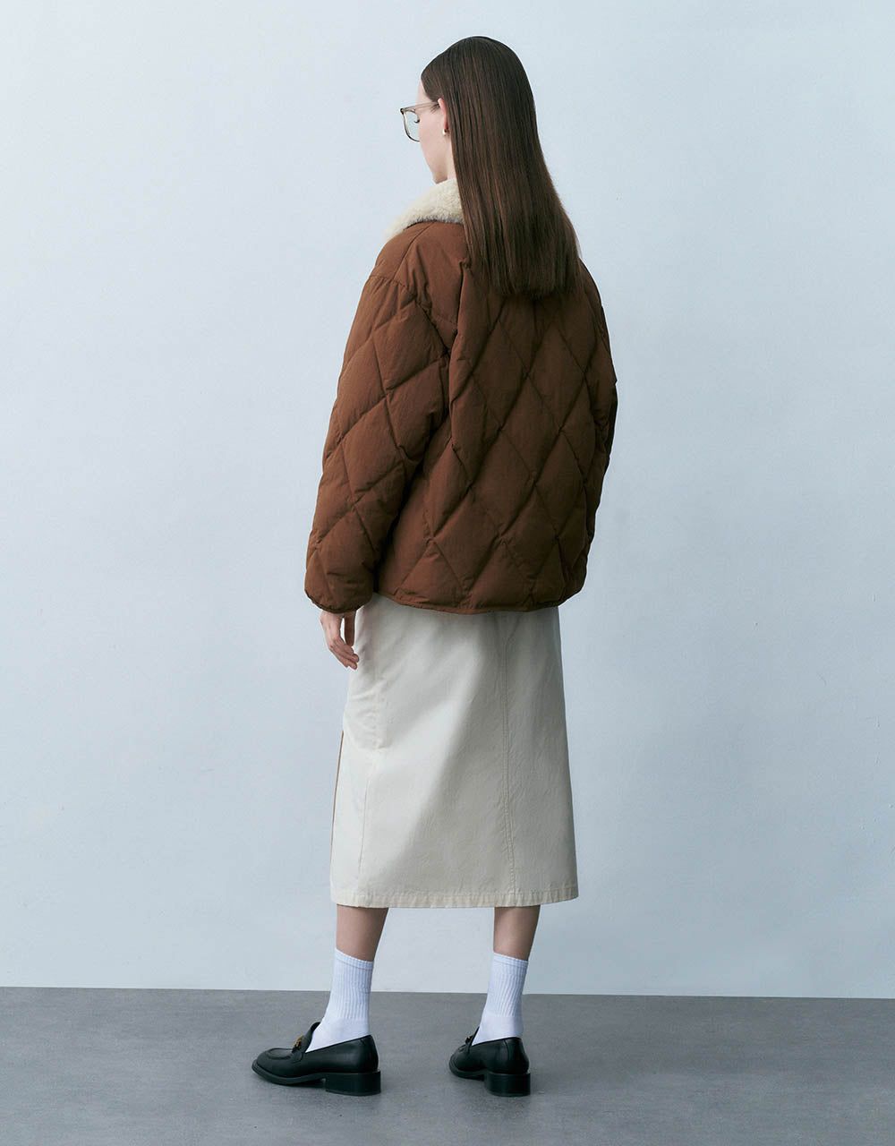 Straight Down Jacket With Furry Collar sold by Urban Revivo product image thumbnail 4