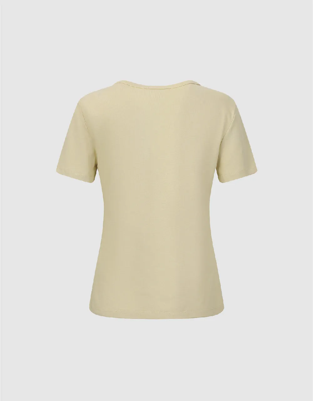 Crew Neck Straight T-Shirt sold by Urban Revivo product image thumbnail 5
