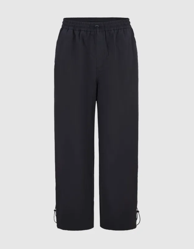 Drawstring Waist Straight Pants sold by Urban Revivo