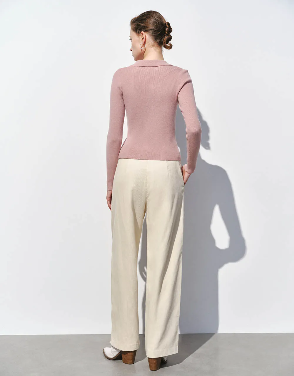 Skinny Knitted Cardigan With Shirt Collar sold by Urban Revivo product image thumbnail 5