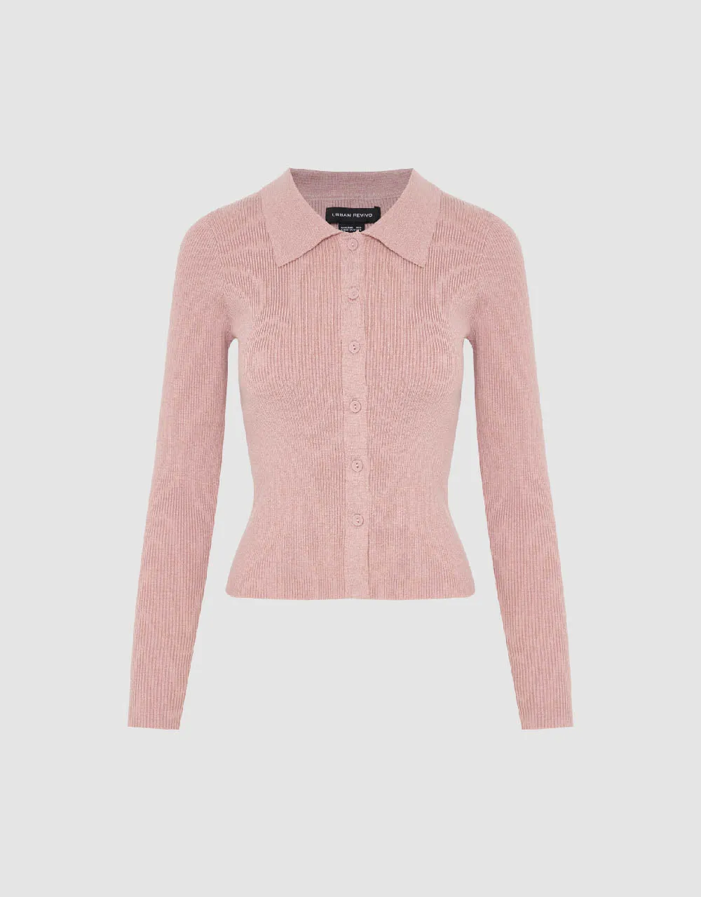 Skinny Knitted Cardigan With Shirt Collar sold by Urban Revivo product image thumbnail 2