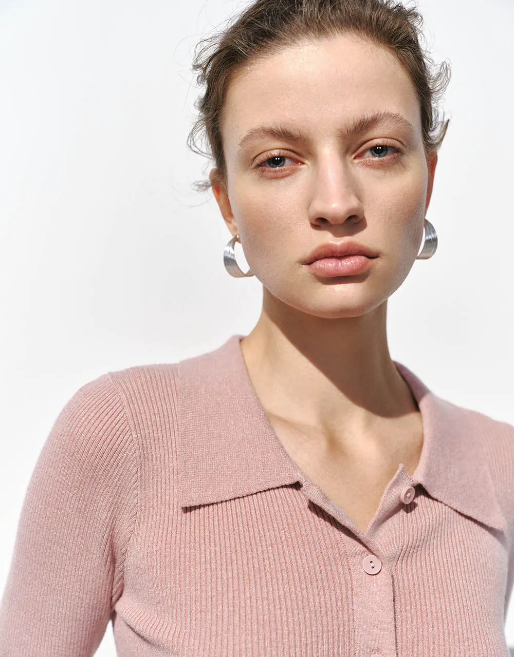 Skinny Knitted Cardigan With Shirt Collar sold by Urban Revivo product image thumbnail 4