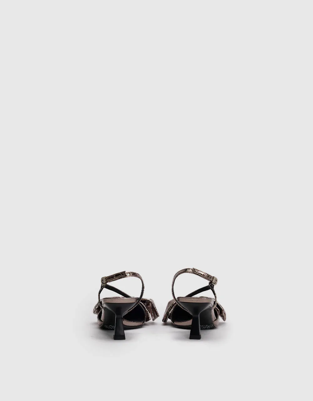 Bow Décor Vegan Leather Heeled Slingbacks sold by Urban Revivo product image thumbnail 3