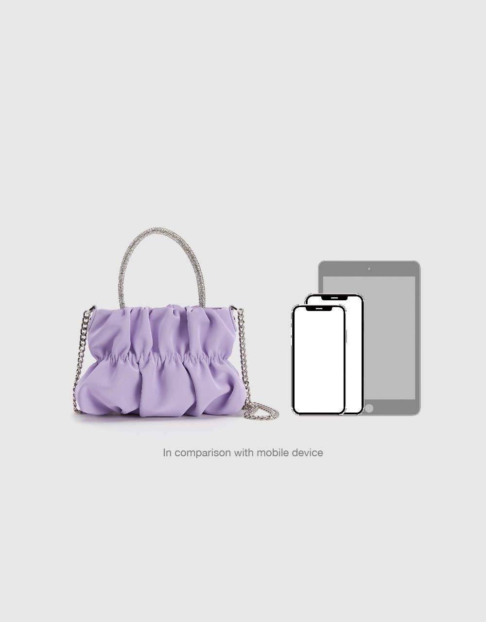 Ruched Shoulder Bag With Stand Handle sold by Urban Revivo product image thumbnail 3